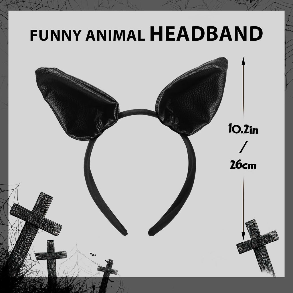 HOMELEX Animal Ears Plush Headband Dog Halloween Christmas Decor