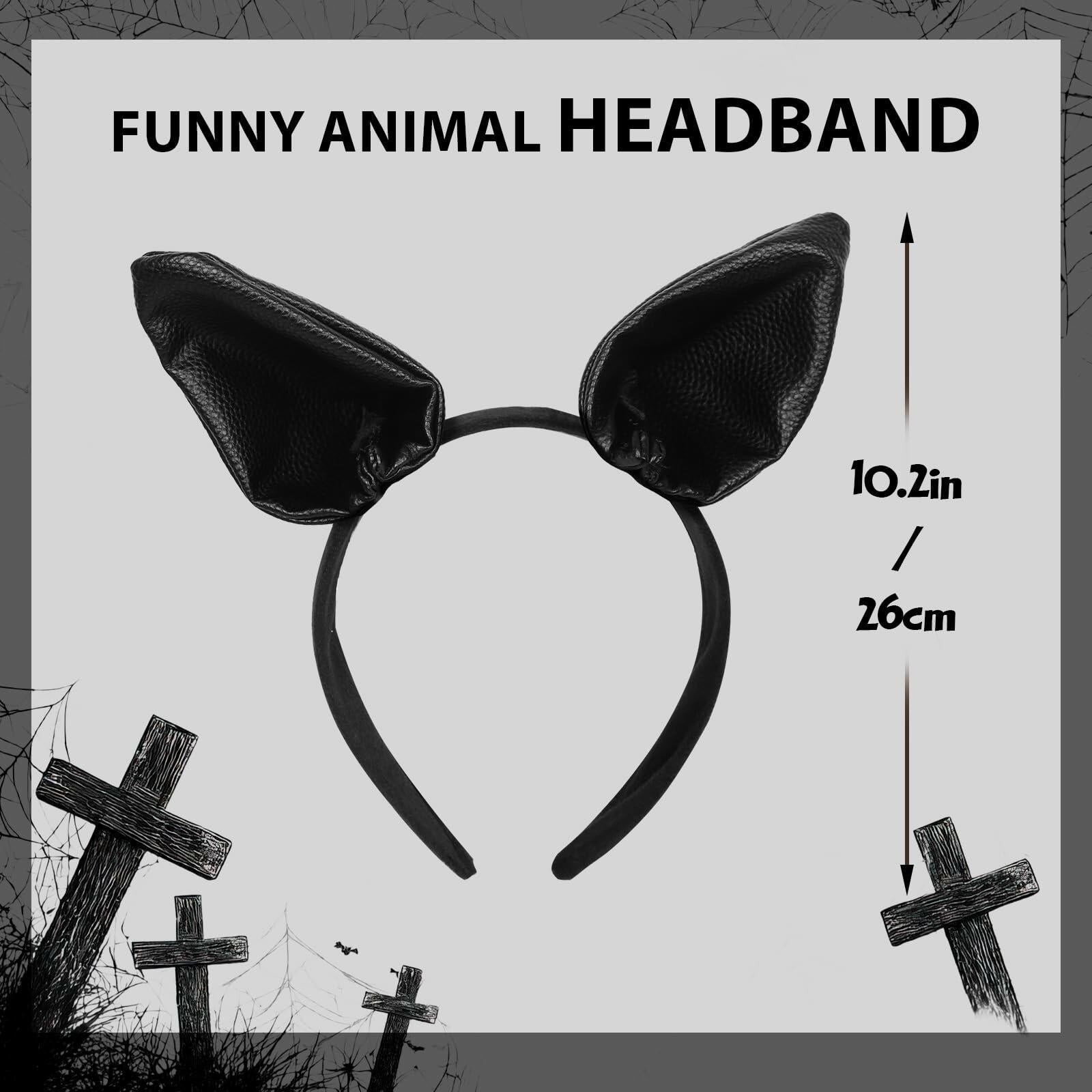 HOMELEX Animal Ears Plush Headband Dog Halloween Christmas Decor