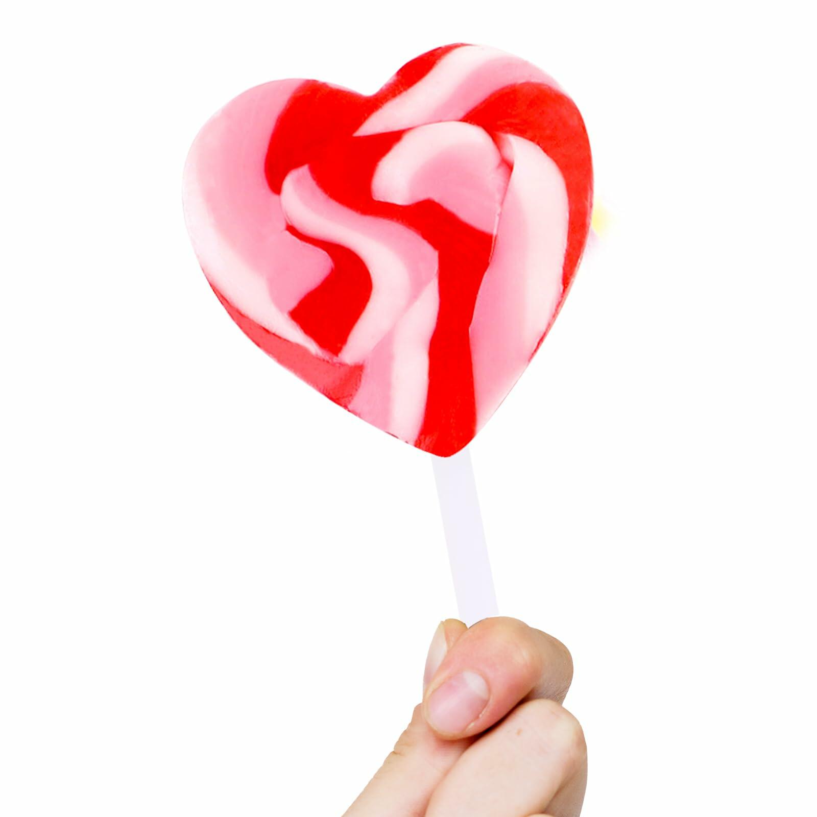 Oweiroi Swirl Multicolor Heart Lollipop Party Bag Fillers 30-Pack Mixed Fruit