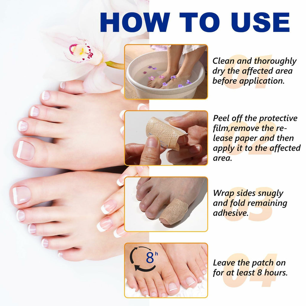 ZAGEVIVIN Fungal Nail Patches 32 Count Beige 8-Hour Overnight Treatment
