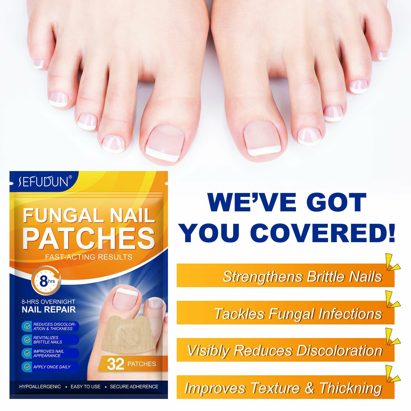 ZAGEVIVIN Fungal Nail Patches 32 Count Beige 8-Hour Overnight Treatment