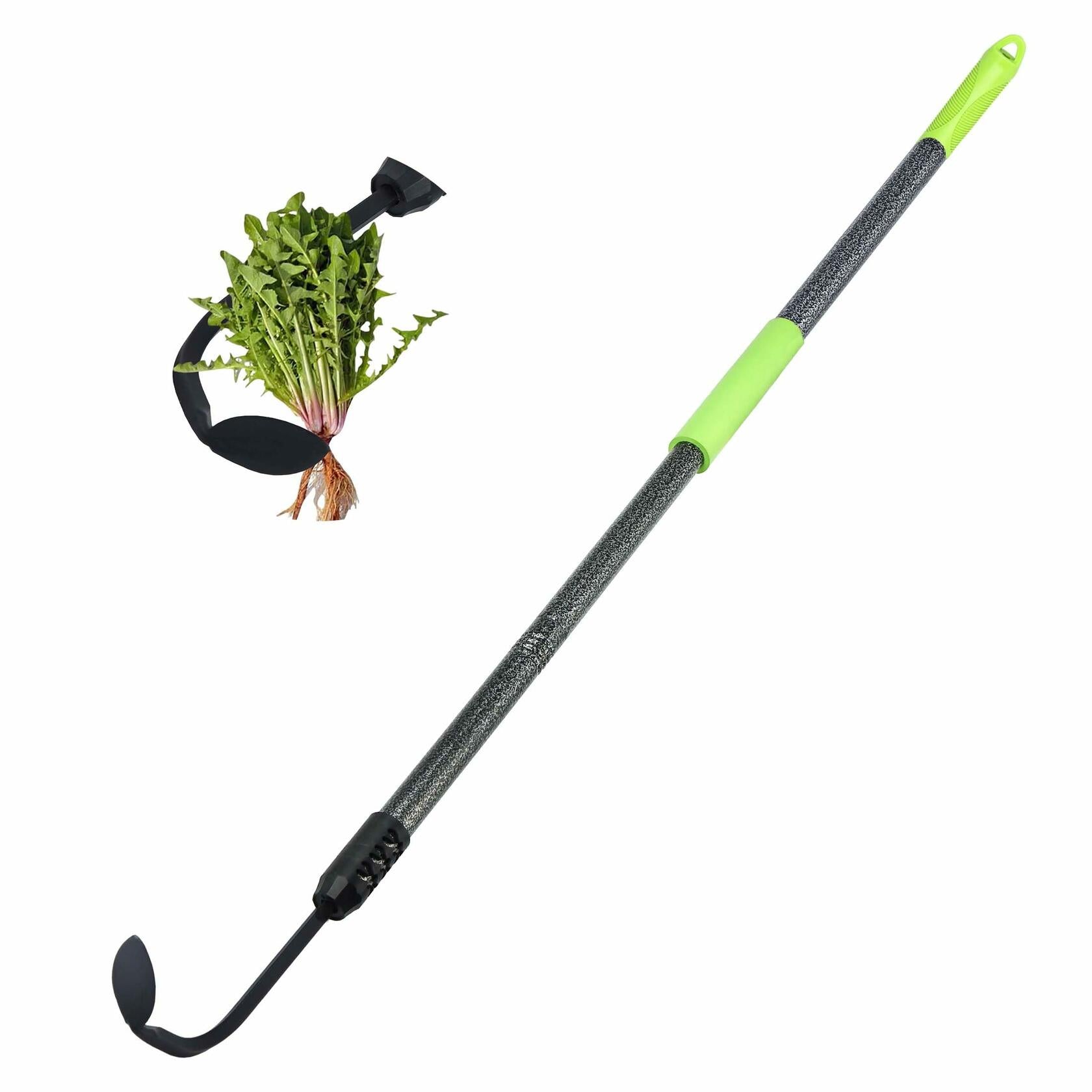 KLDOLLAR Long Handle Weed Puller Tool with Foam Grip Durable Curved Head