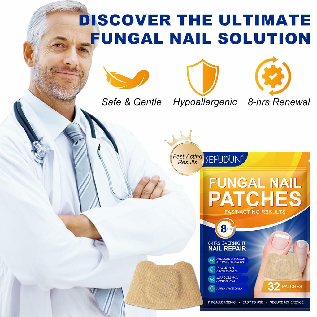 ZAGEVIVIN Fungal Nail Patches 32 Count Beige 8-Hour Overnight Treatment
