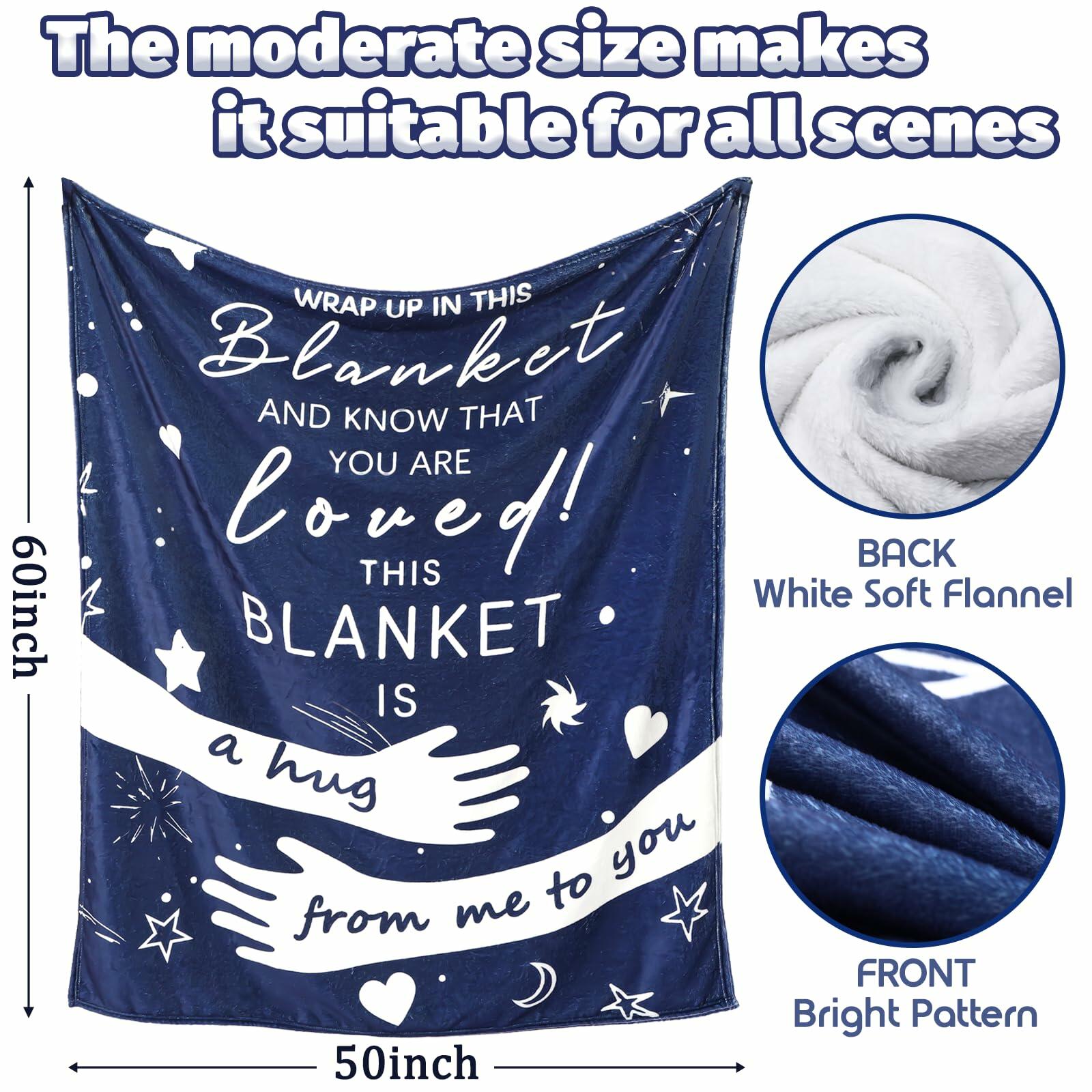 WGXX Hug Blanket After Surgery Healing Blanket Blue Cotton 50x60
