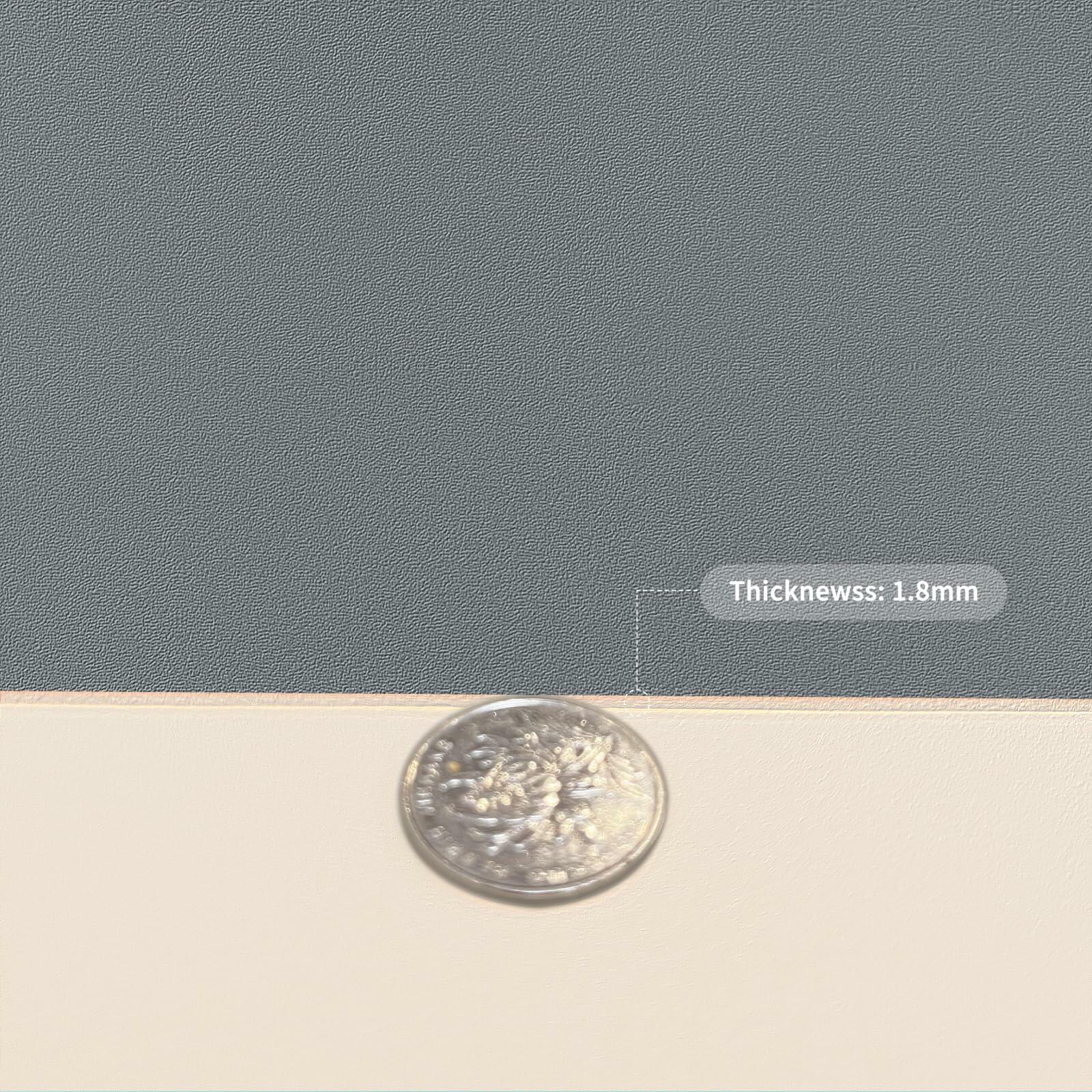 Zinkooat Leather Desk Mat 12x42 Inch 1.8mm Thick Off White Light Gray