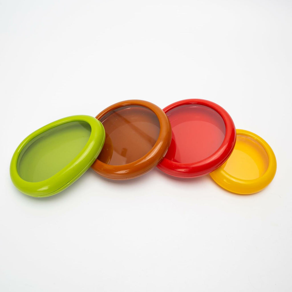 BuleVina 4pcs Avocado & Onion Silicone Saver Set Multicolor Reusable