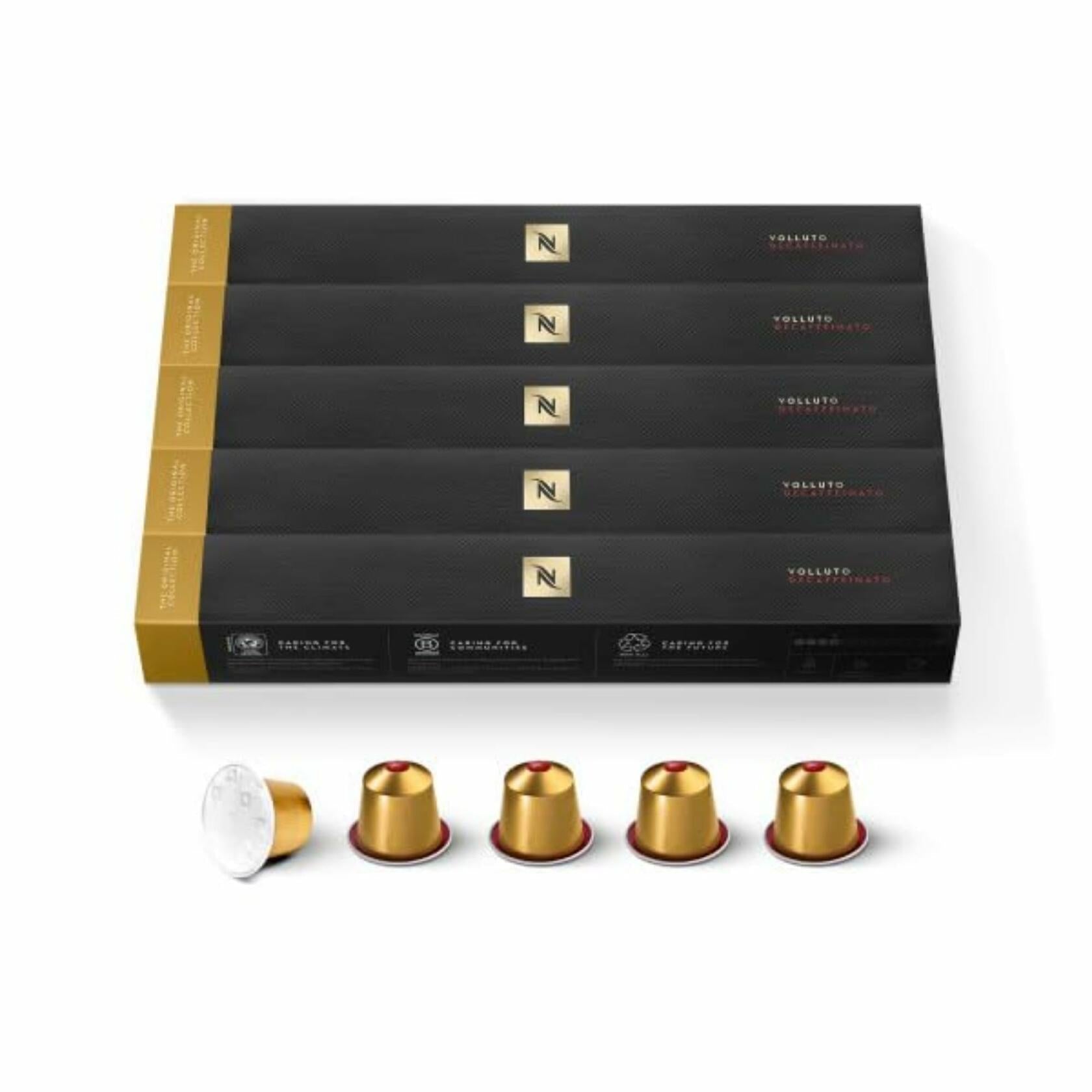 Nespresso Capsules Original Line Volluto Decaffeinato Mild Roast 50 Count