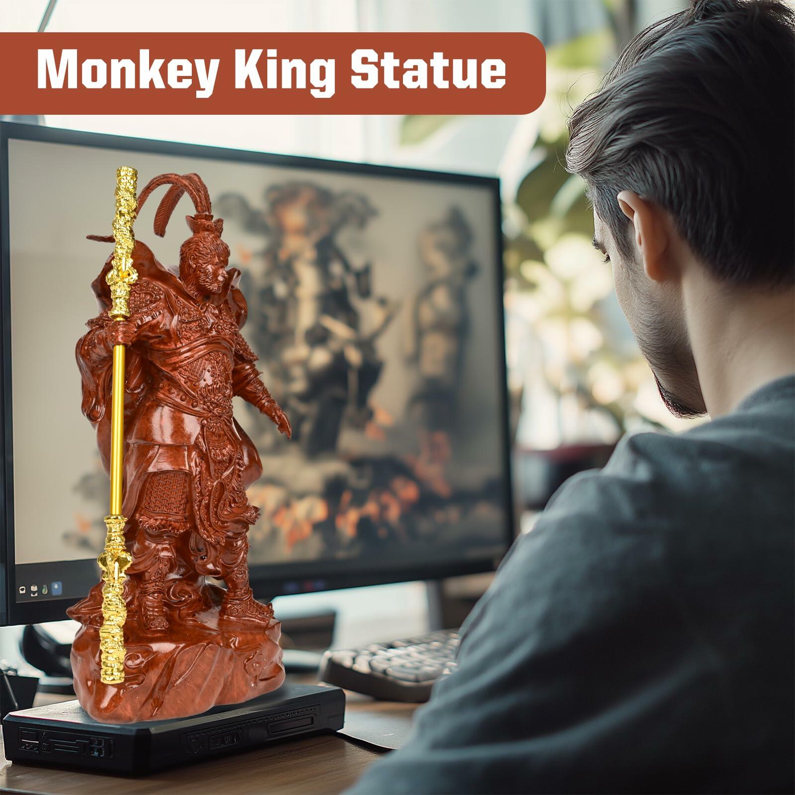 Maozyiltle Black Wukong Statue Home Decor Resin Imitation Copper