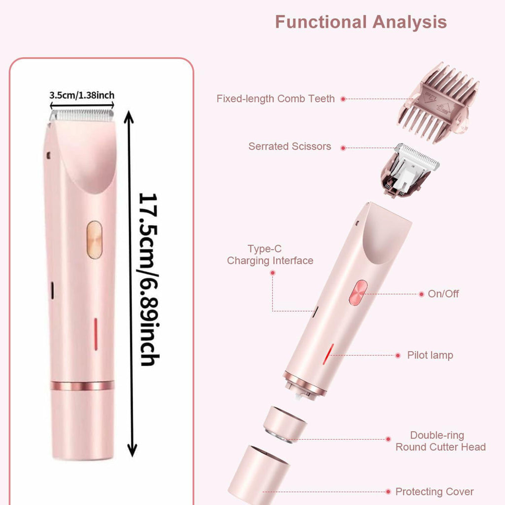 gonwain Bikini Shaver 2-in-1 Electric Dual Head Trimmer Purple