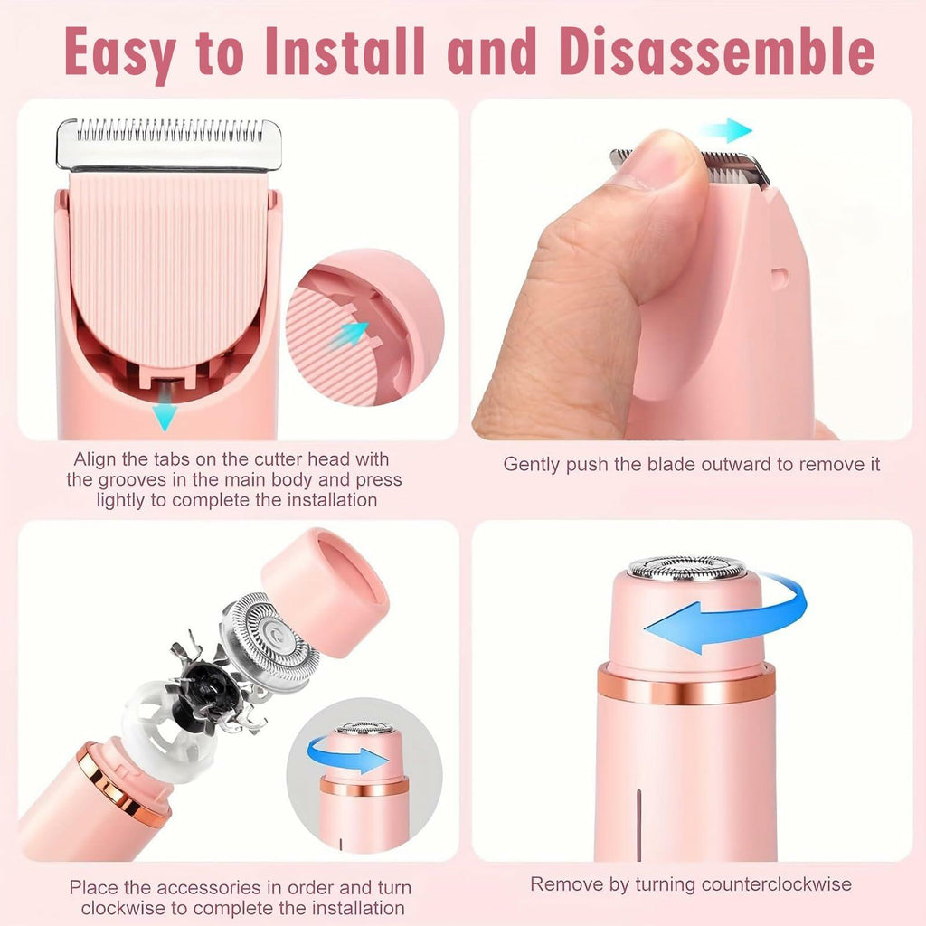 gonwain Bikini Shaver 2-in-1 Electric Dual Head Trimmer Purple