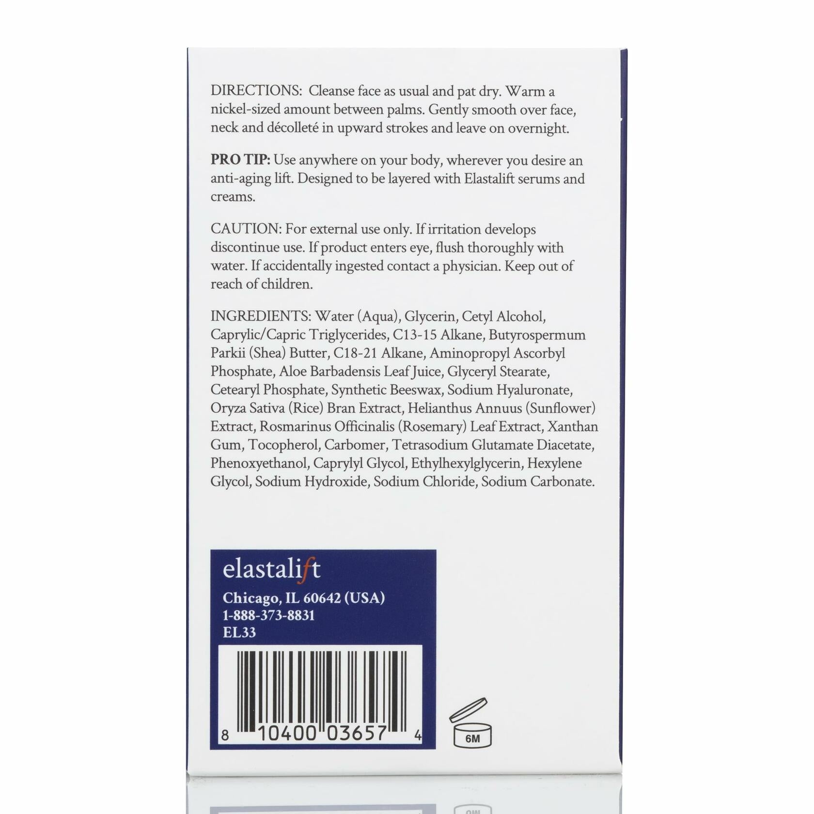 Elastalift Renewing Night Cream Vitamin C Hyaluronic Acid 1.75oz
