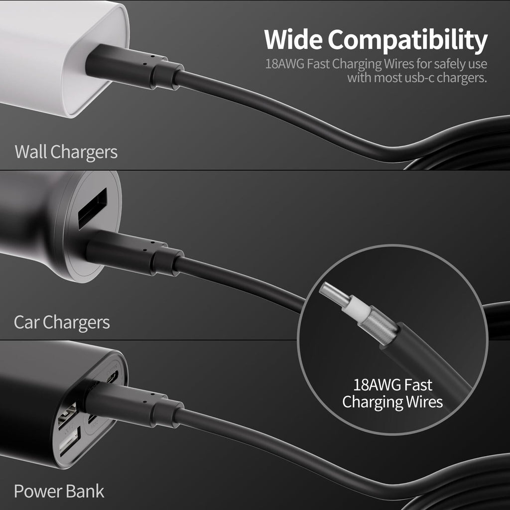 RVMARINEPAT Starlink Mini USB C to DC Power Cable 2M Waterproof Black