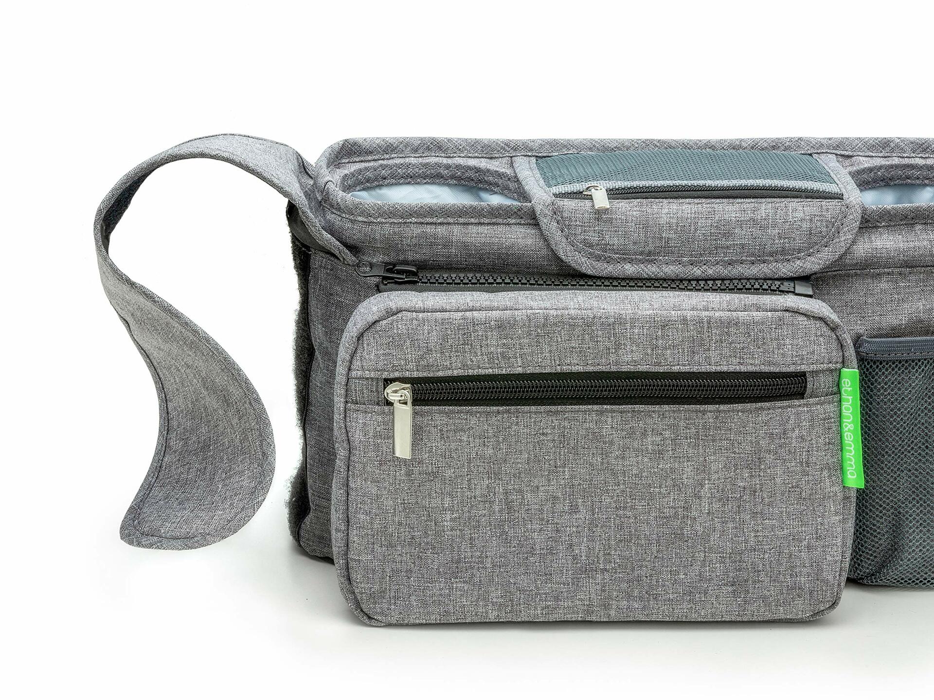 Ethan & Emma Universal Stroller Organizer Insulated Cup Holders Diaper Storage