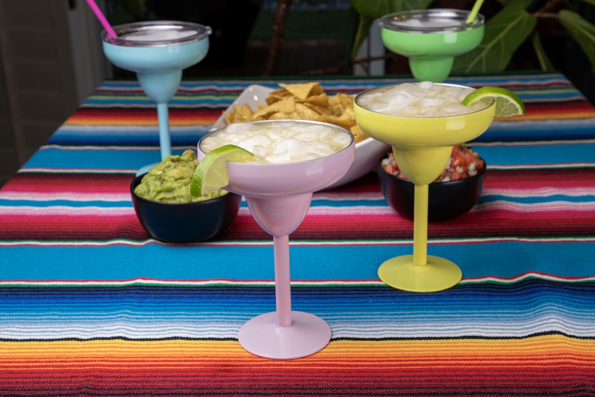 Better Dweller Metal Margarita Glass Tumbler with Lid Insulated Yellow