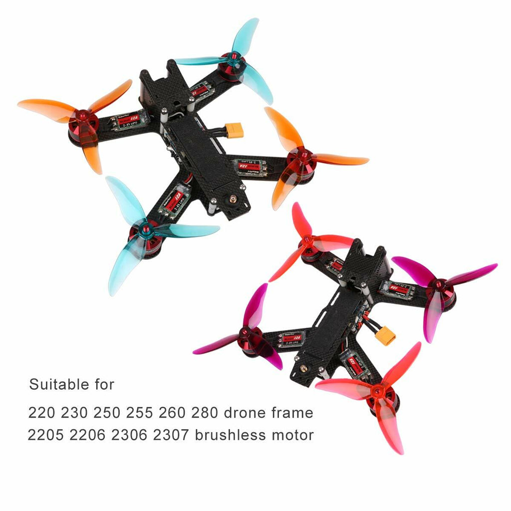 Crazepony 16pcs DALPROP T5045C 5045 5043 Tri-Blade Propellers CW CCW 5" Drone