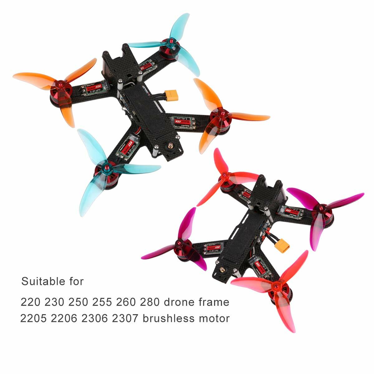 Crazepony 16pcs DALPROP T5045C 5045 5043 Tri-Blade Propellers CW CCW 5" Drone