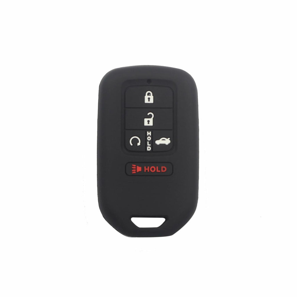 vicover 2Pcs Black Rubber Silicone 5 Buttons Remote Key Fob Case Cover