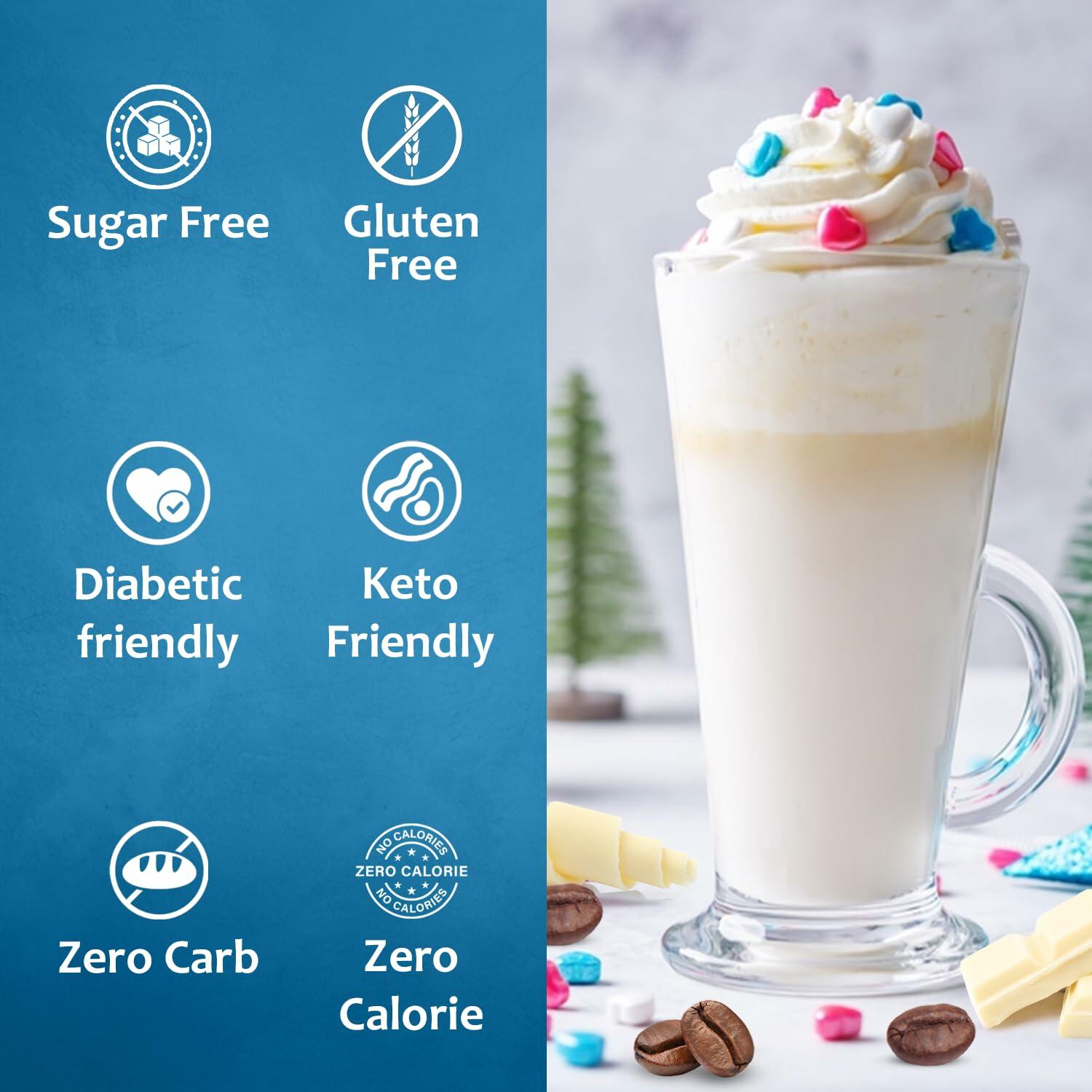 Syruvia Sugar-Free White Chocolate Mocha Coffee Syrup – 25.4 fl oz
