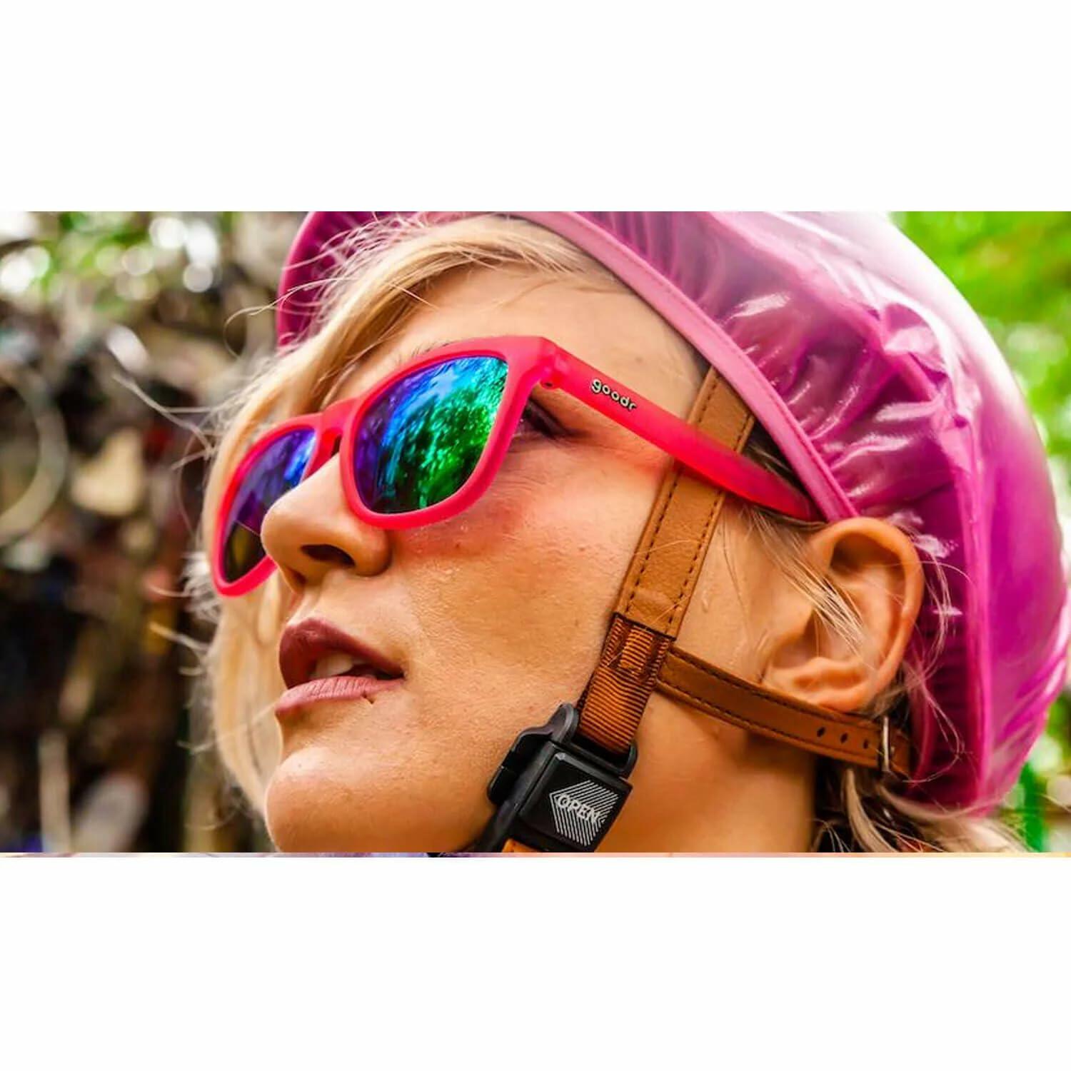 goodr Phoenix Bloody Mary Bar Polarized Sunglasses, Dark Red, UV400