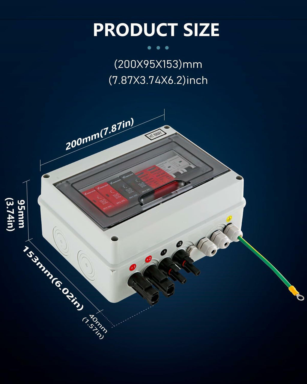 VOU 5-Pair 10AWG DC Solar PV Connectors Kit 1000V35A Waterproof IP68