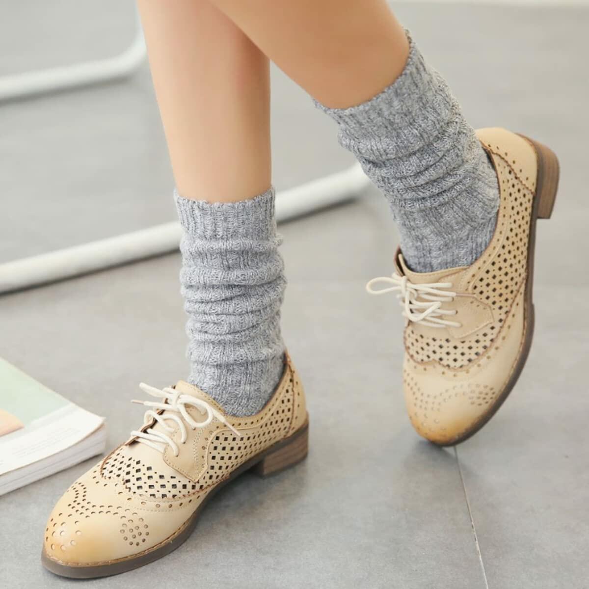 TINTAO Women’s Cotton Knit Crew Socks Thick Warm Slouch Gift Multi 5-10