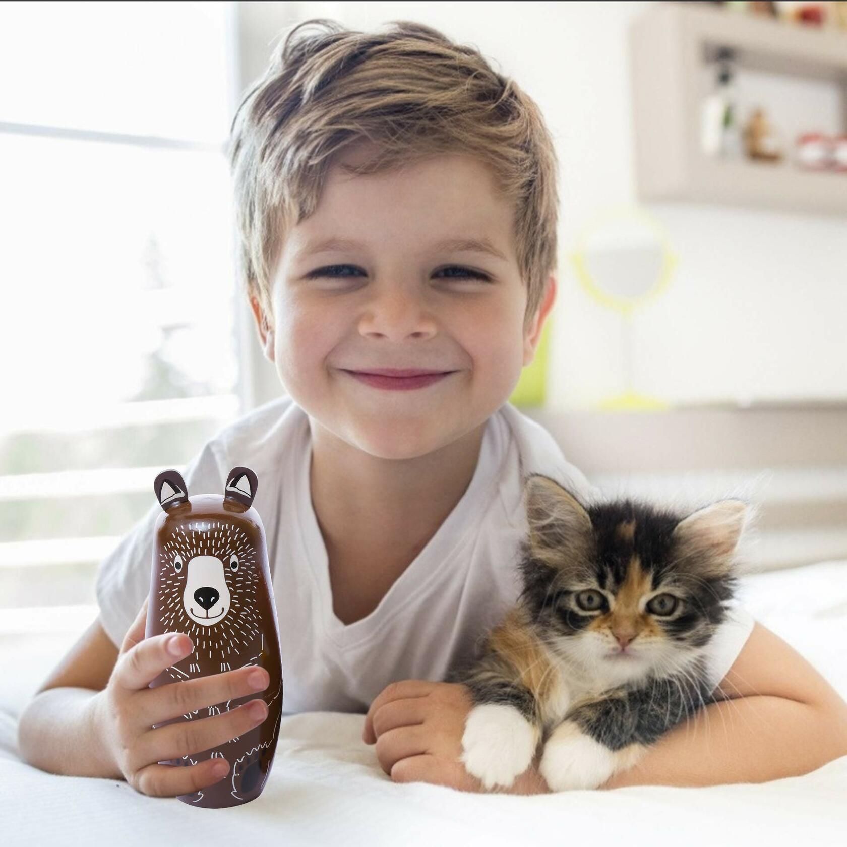 Conzy Russian Nesting Dolls 5pcs Wooden Matryoshka Animal Toy Gift Brown