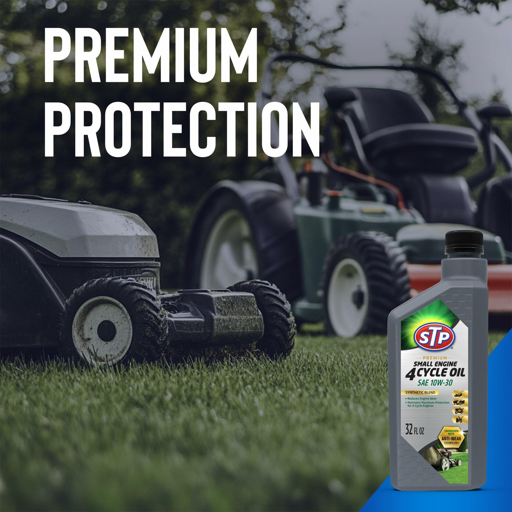 STP 4 Cycle Small Engine Oil SAE 10W-30 32oz Lawnmower Tractor Push Mower