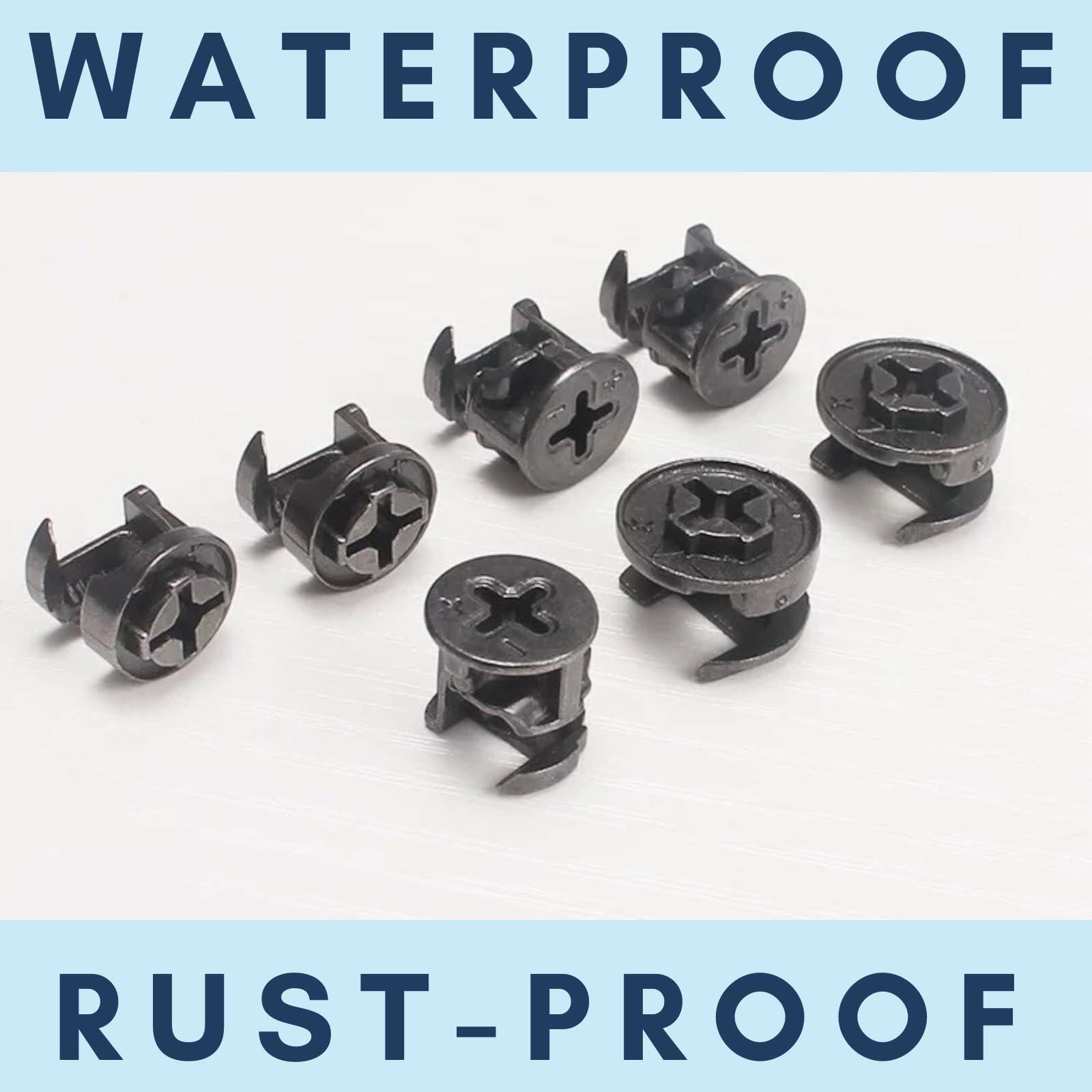 Party Animals Cam Locks Furniture Eccentric Wheels 20Pcs 12x11mm Black