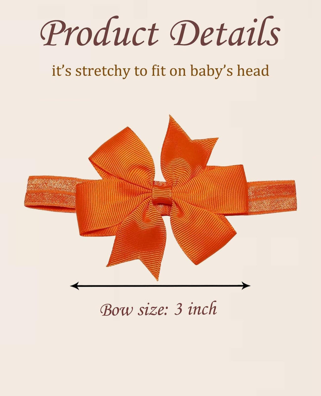 WillingTee Baby Girls 3in Hair Bows Grosgrain Ribbon Headbands 40 Colors