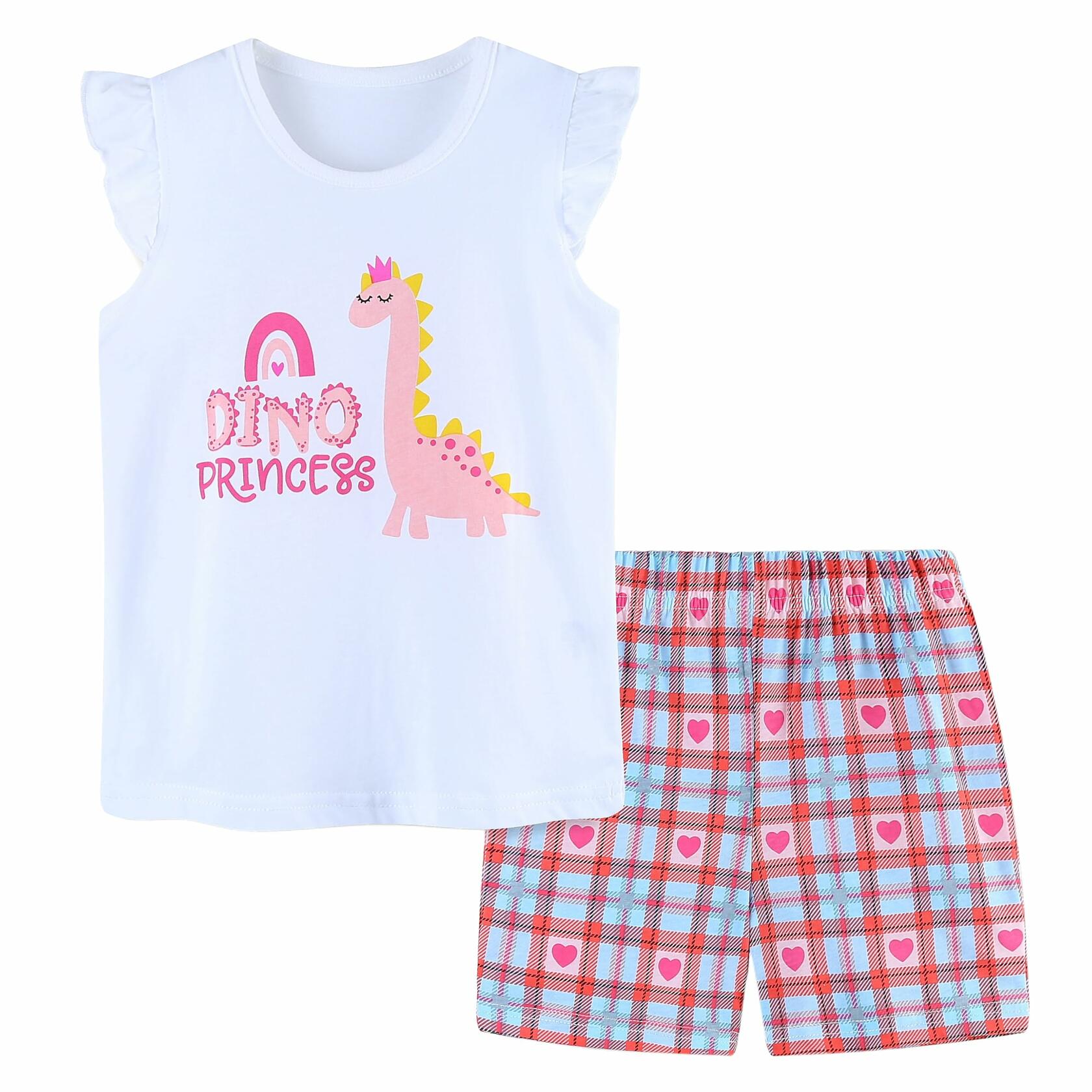 Zlwse Toddler Girls Summer Outfit Cotton Tank Top & Shorts Butterfly Set 3T