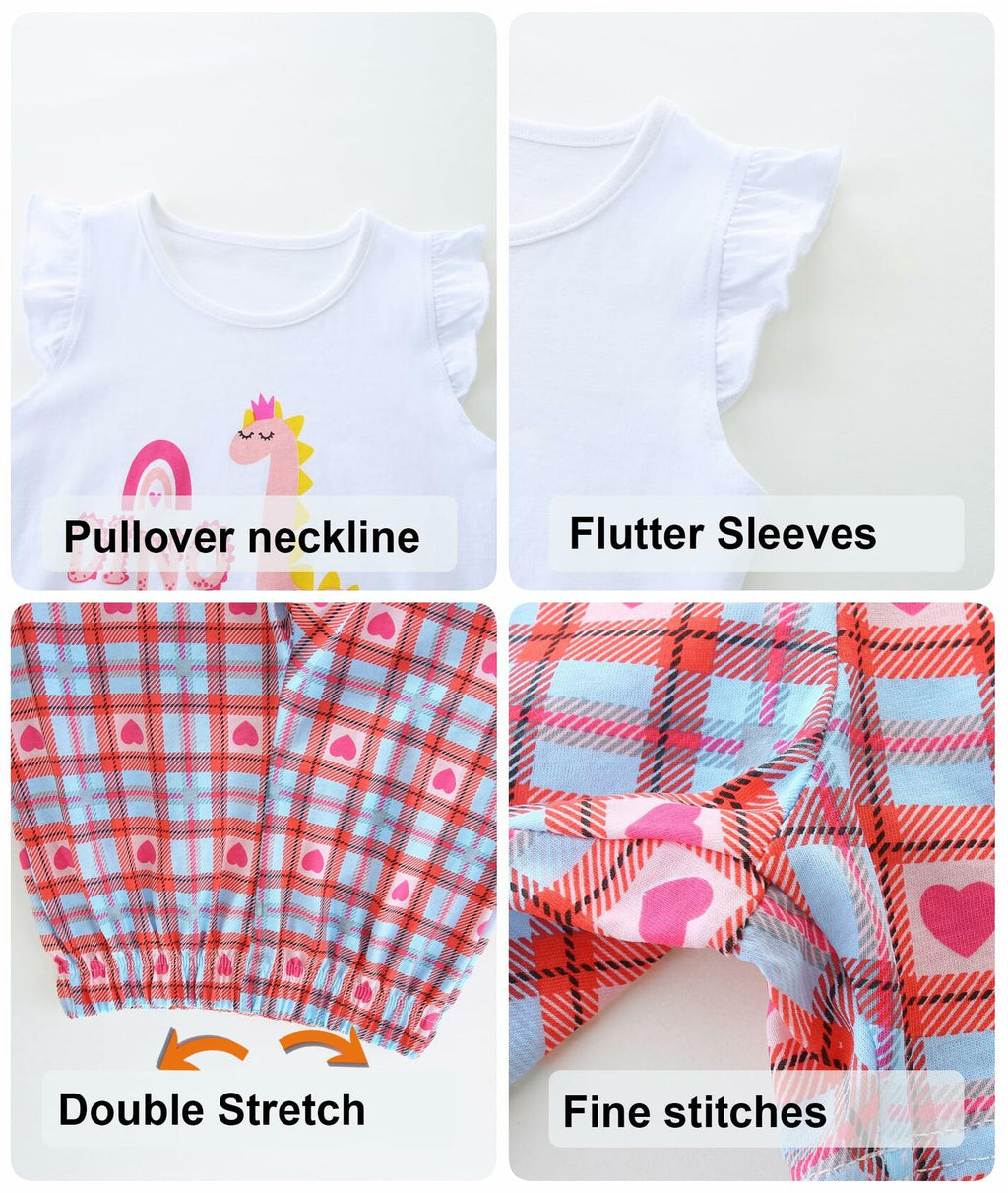 Zlwse Toddler Girls Summer Outfit Cotton Tank Top & Shorts Butterfly Set 3T