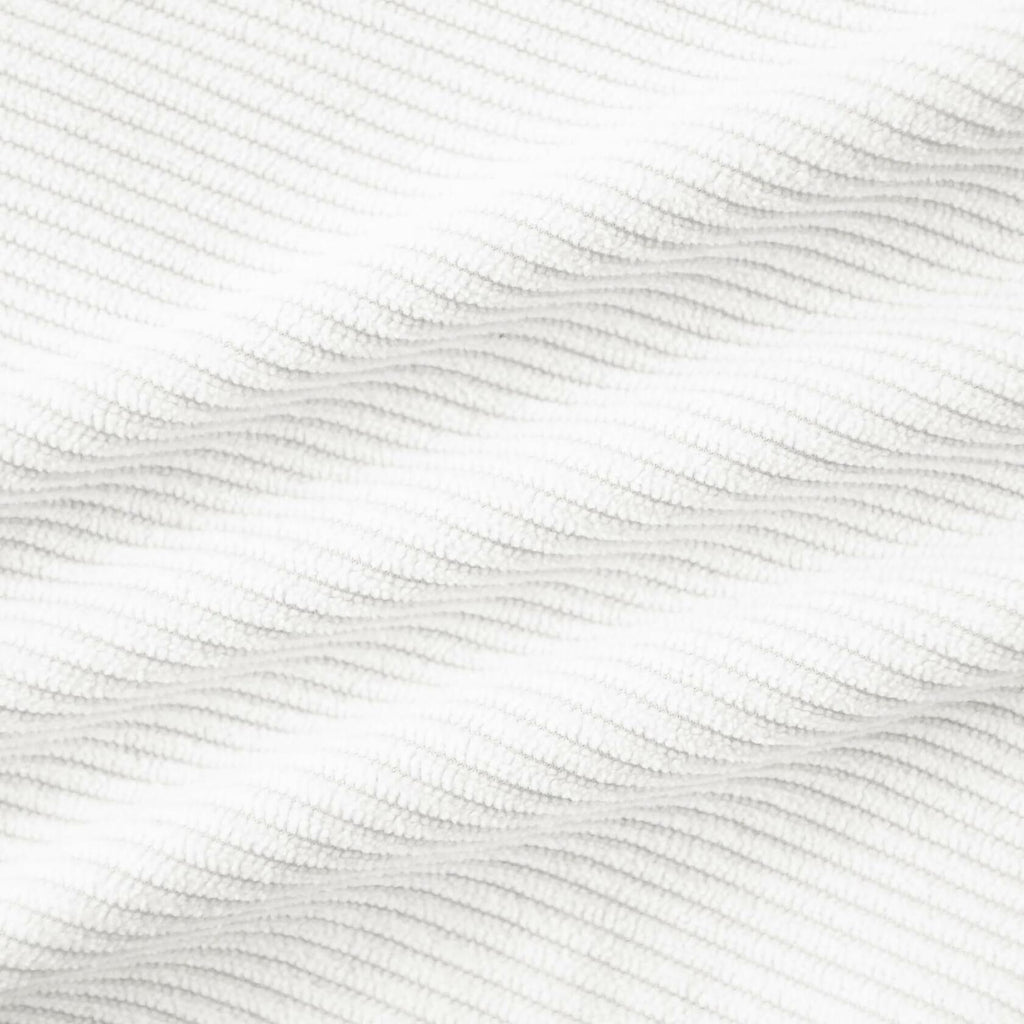 CaliTime Corduroy Striped Throw Pillow Cases 12x20 White Pack of 2