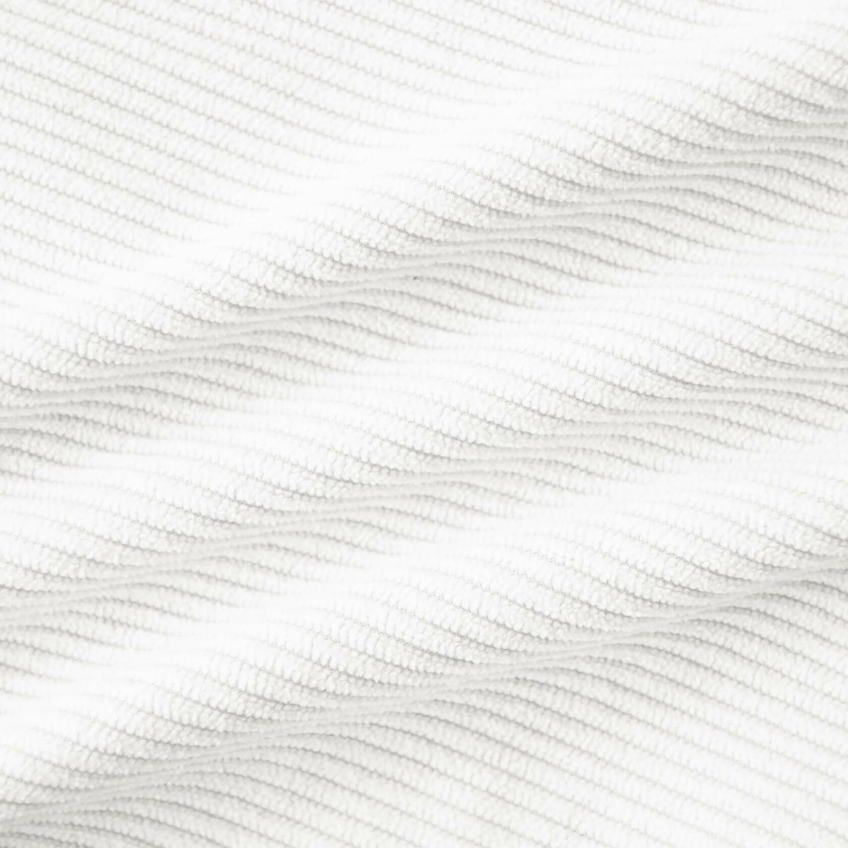 CaliTime Corduroy Striped Throw Pillow Cases 12x20 White Pack of 2
