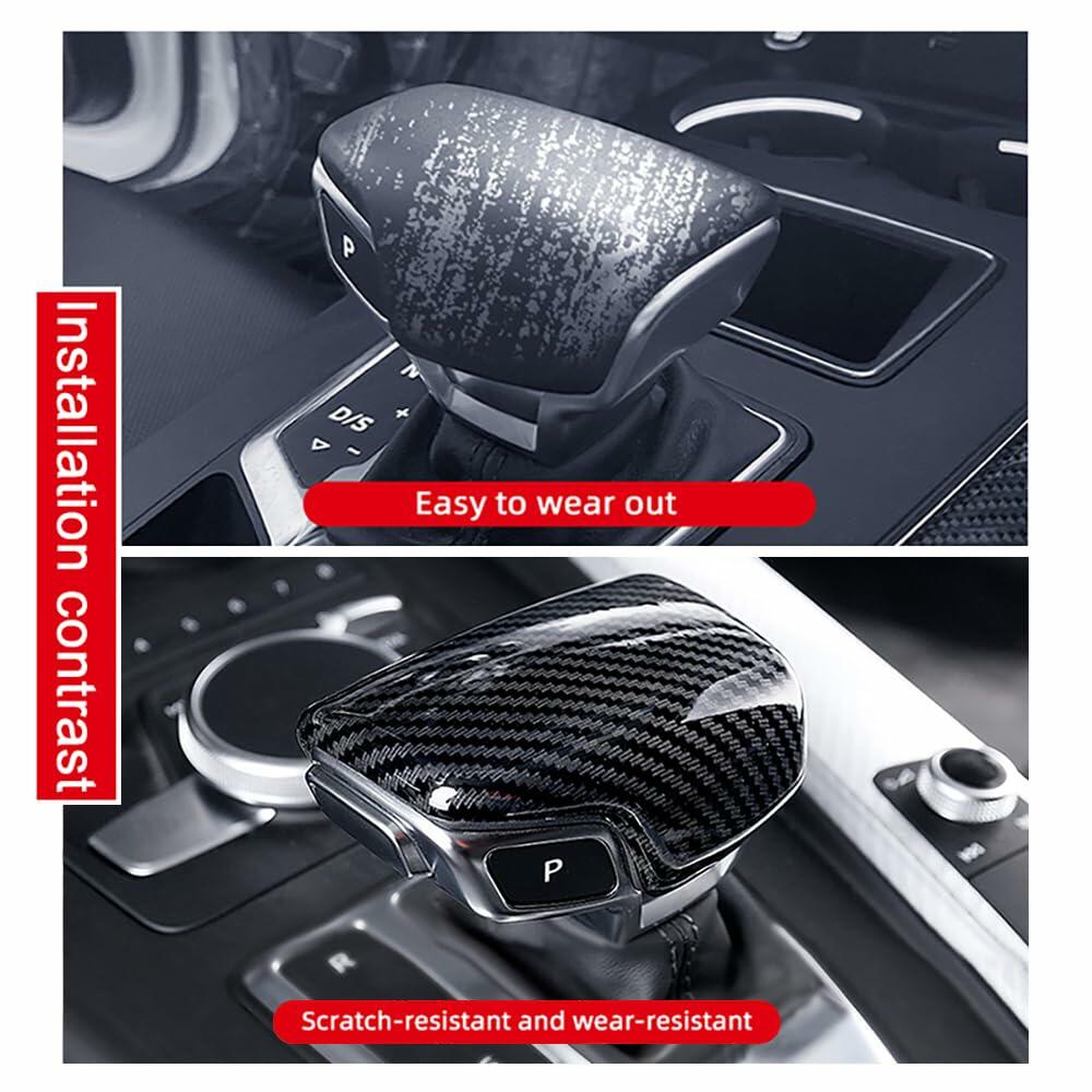 GIPFIRES Audi A4 A5 A6 S6 A7 S7 Q5 Q7 Shift Knob Cover ABS Carbon Fiber