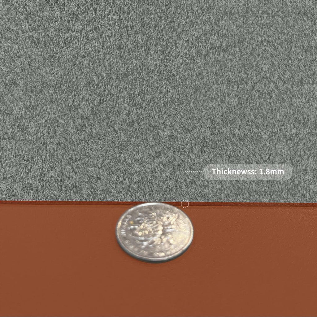 Zinkooat Leather Desk Mat 12x42in 1.8mm Thick Brown+Gray