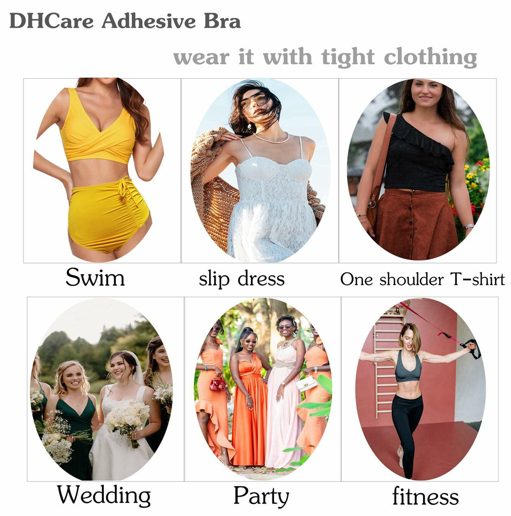 Double-Sided Sticky Push Up Bra Inserts Adhesive Bikini Breast Pads Lift