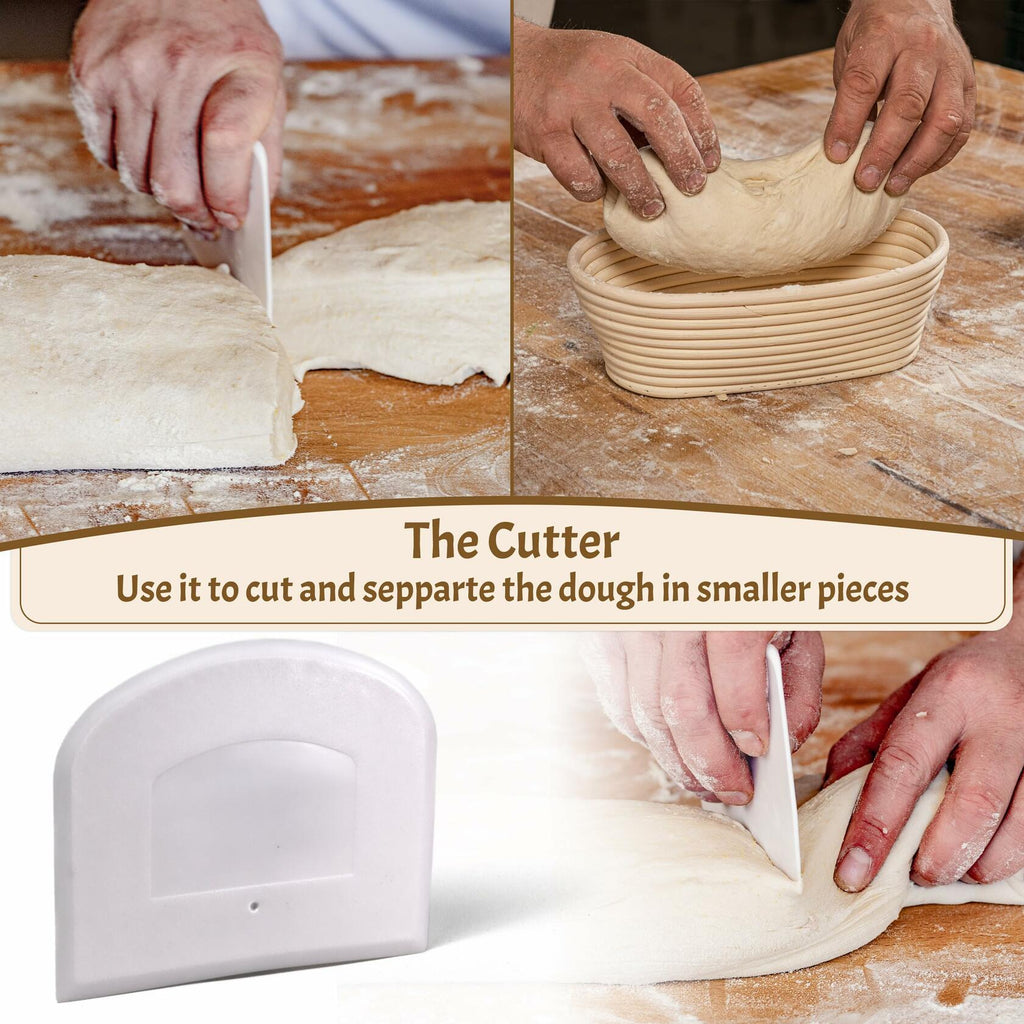 CRISS ELITE Sourdough Bread Baking Starter Kit 9" Banneton Proofing 2-Pack
