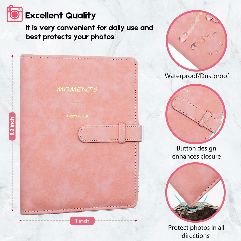 256-Pocket Photo Album for Polaroid & Instant Camera Blue for Instax Mini