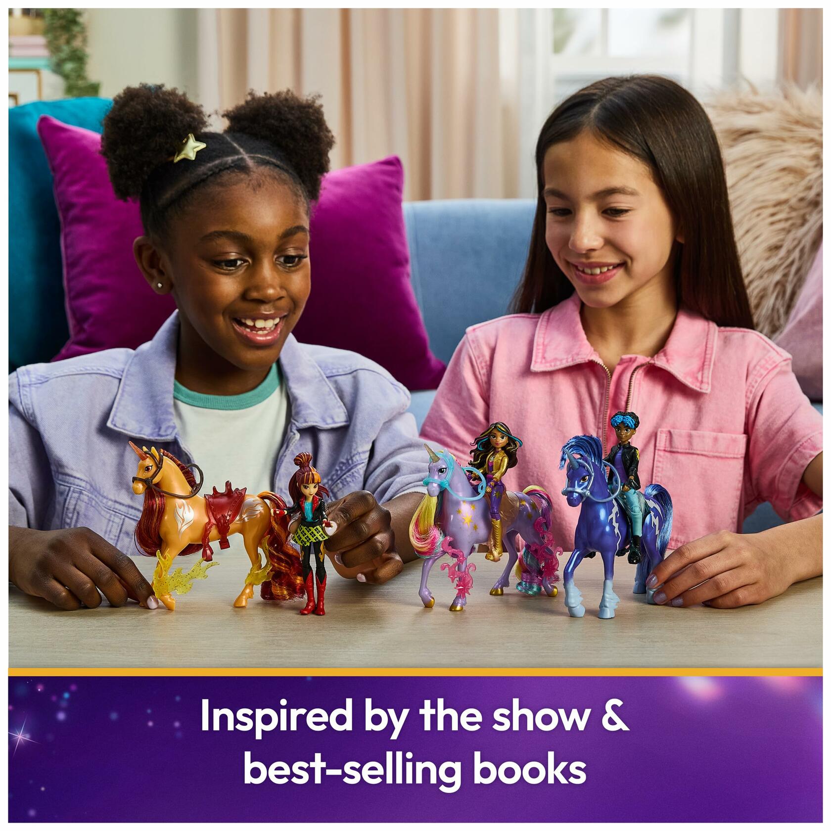 Unicorn Academy Isabel & River Friendship Doll Set with Saddle & Accessories
