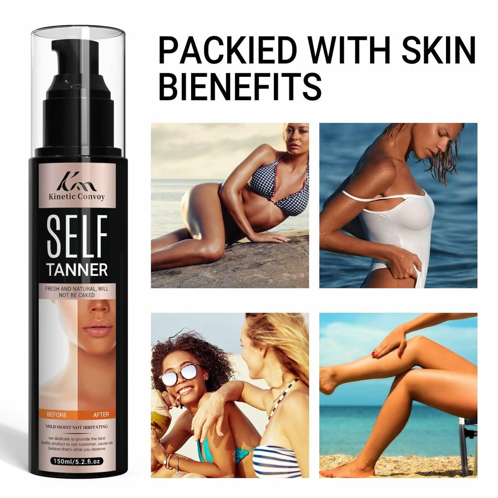 Kinetic Convoy Self Tanner Lotion Medium to Dark Natural Organic Sunless Tan