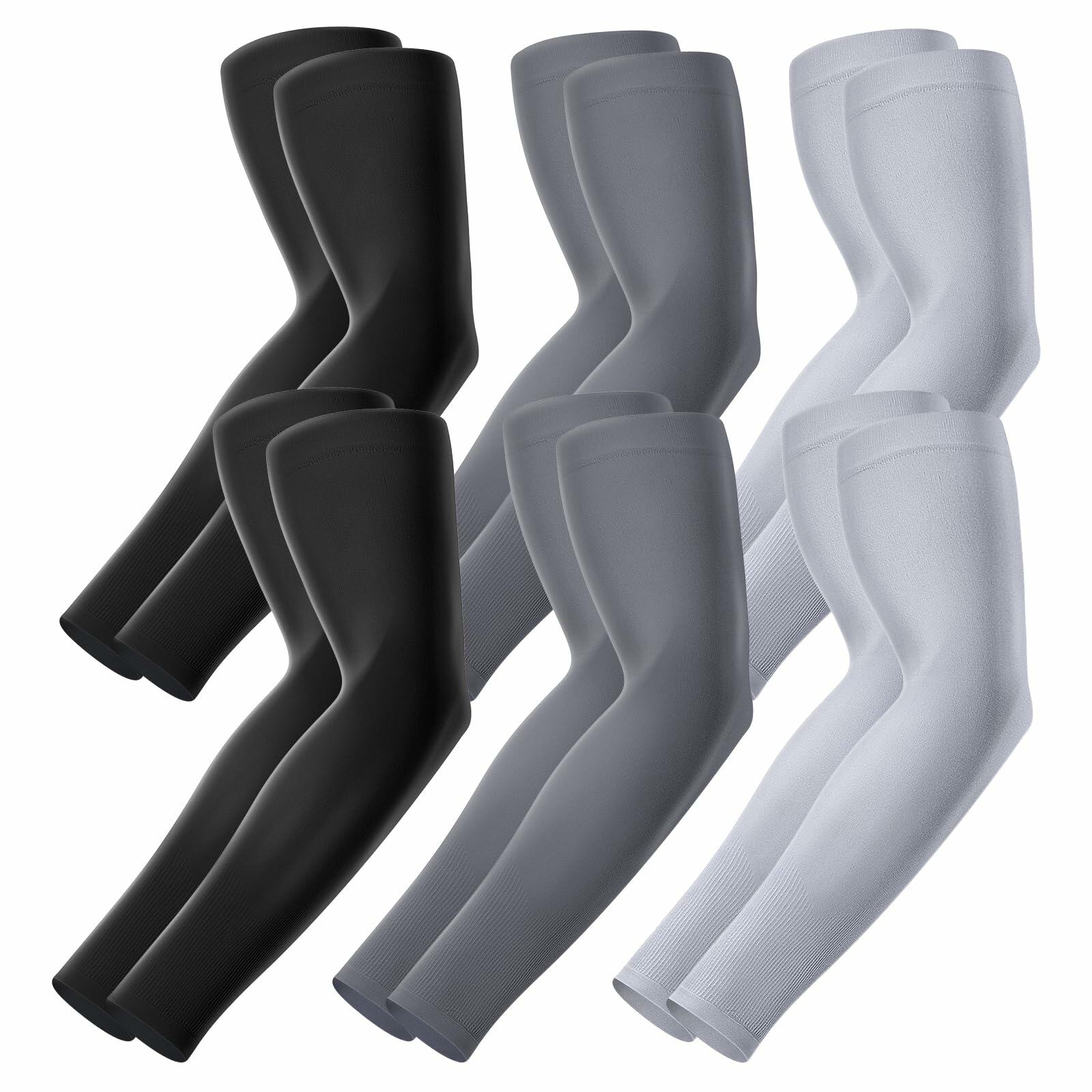 Finvizo UV Sun Protection Arm Sleeves Cooling Compression 6 Pairs One Size