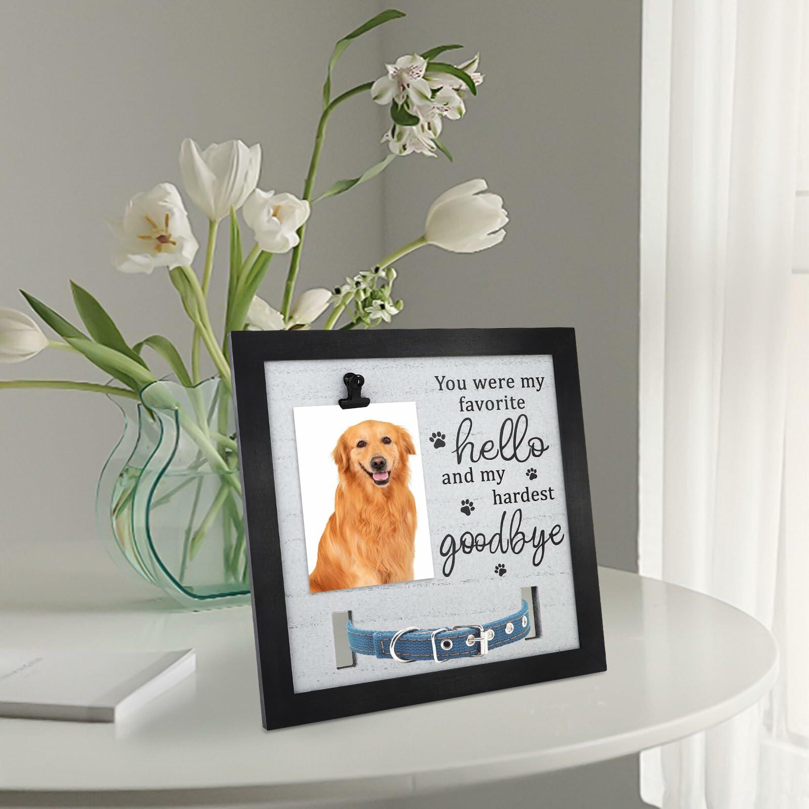 MEIPAIXUAN Pet Memorial Frame – Dog & Cat Picture Frame for Pet Loss