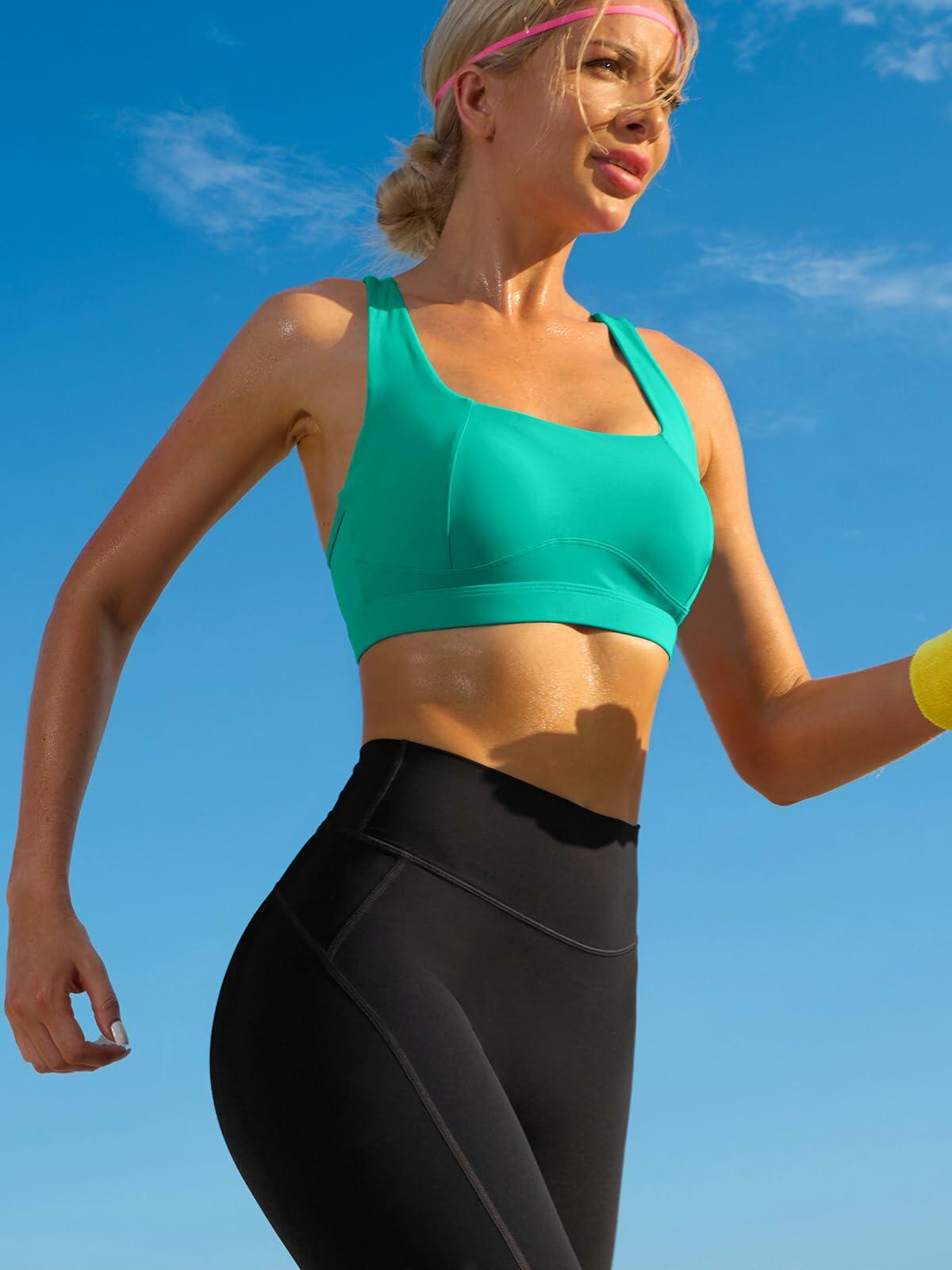 RUNNING GIRL Sports Bra Women High Support Racerback Workout Crop Top XL