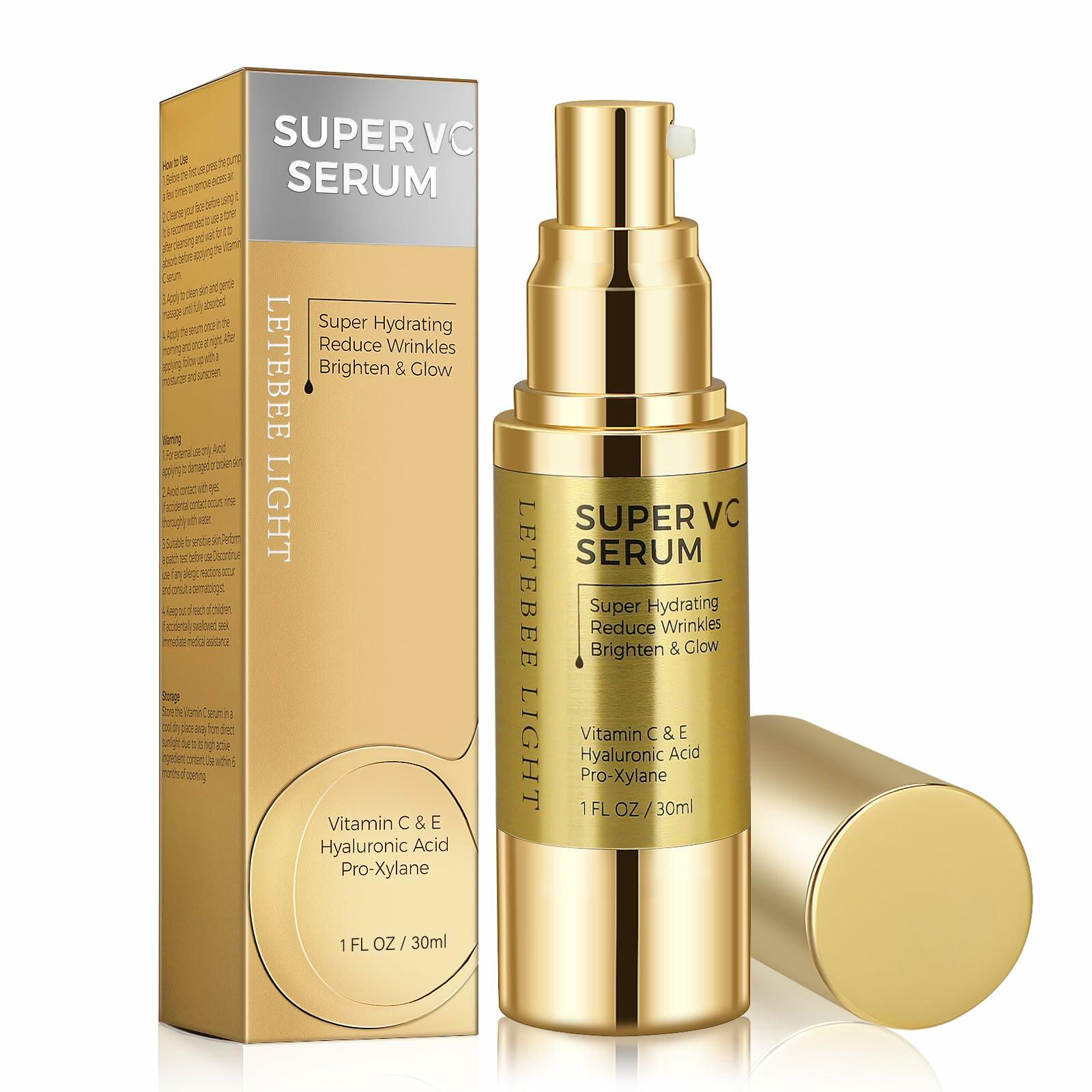 Letebee Light Super Vitamin C Serum Hyaluronic Acid Mature Skin 15g 1oz