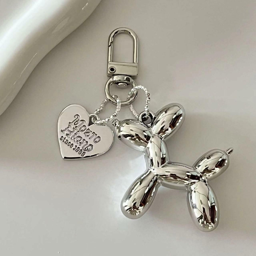 QIKAIDE 3-Pack Jelly Balloon Dog Keychain for Women Handbag & Car Keys