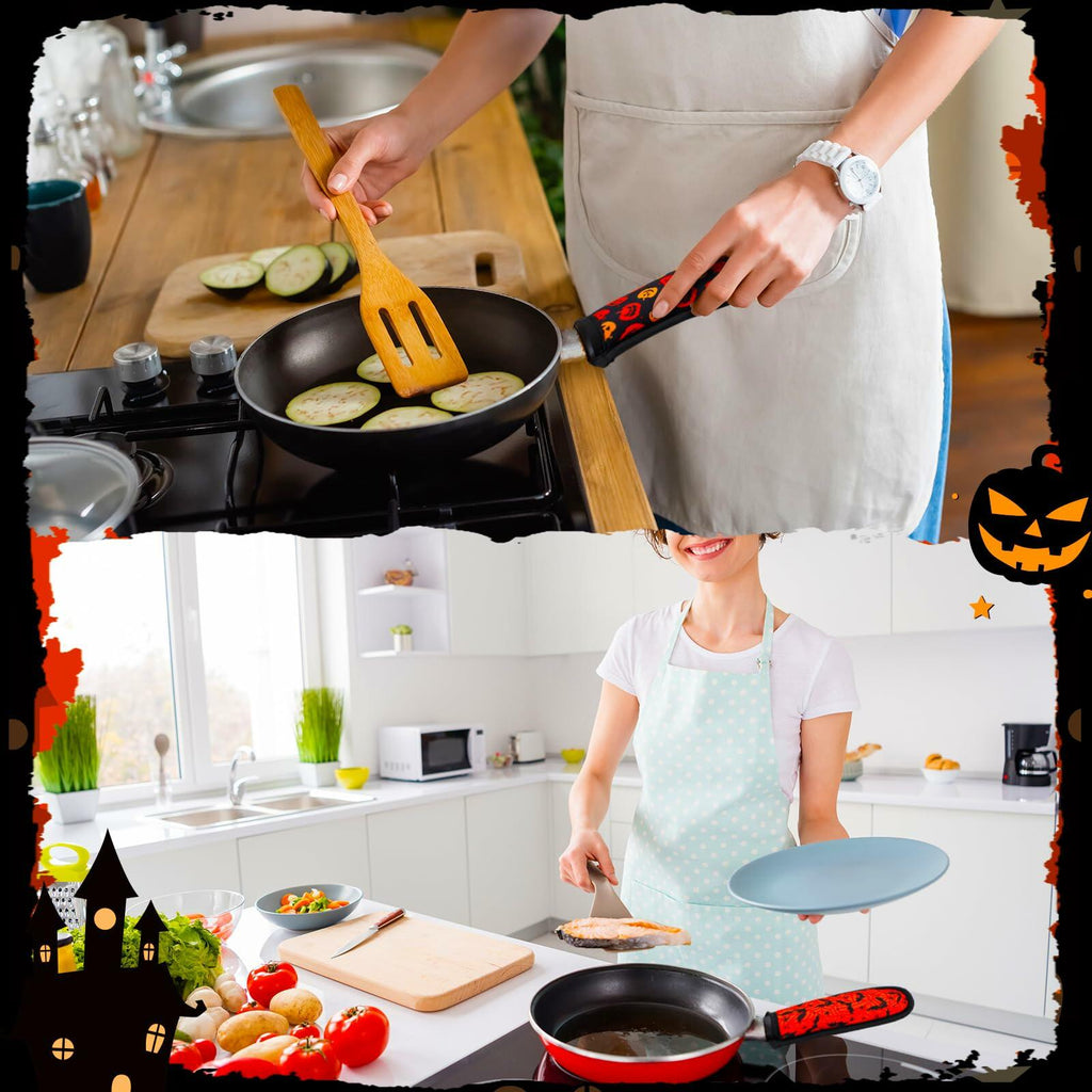 Patelai 8pcs Halloween Skillet Handle Covers Heat Resistant Pan Holders