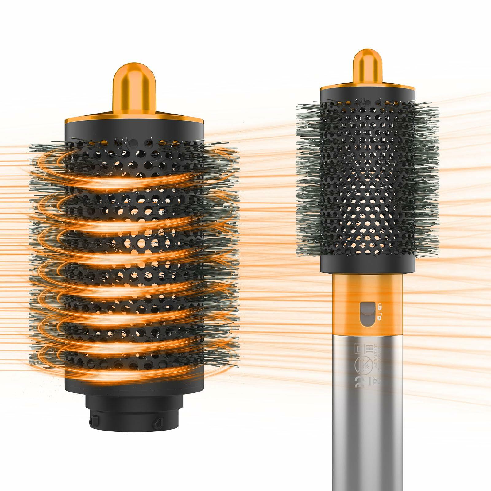 AIRUISH Large Round Volumizing Brush for Dyson Airwrap Accessories Gold