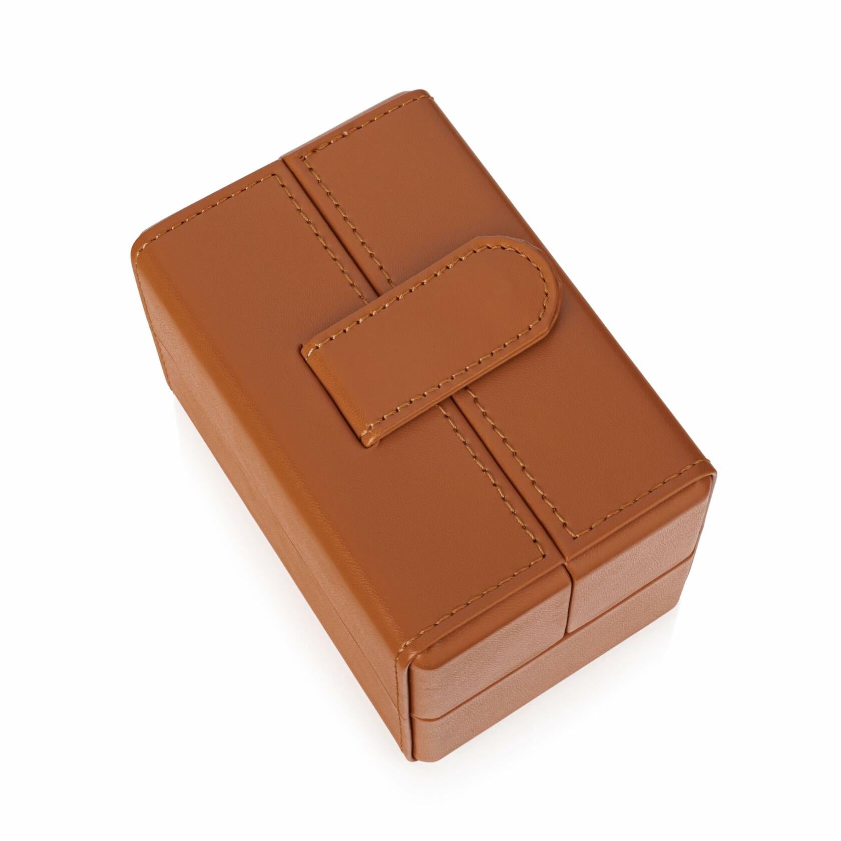 HOUSEOFHIGGINS Travel Watch Case Vegan Leather Fits Up to 42mm Watches