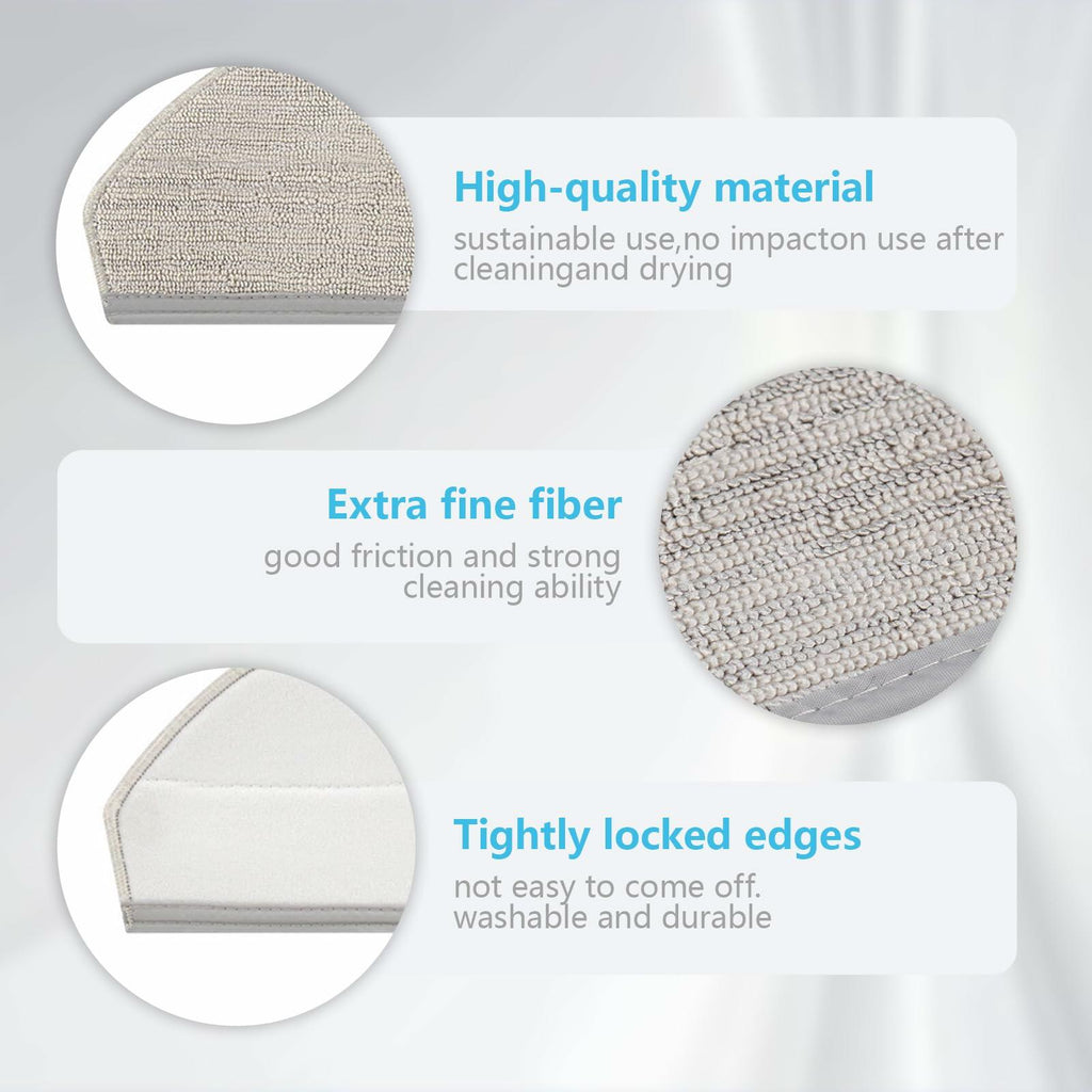 8PCS Mop Pads for Narwal Freo X Plus Robot Vacuum Cleaner Washable Reusable