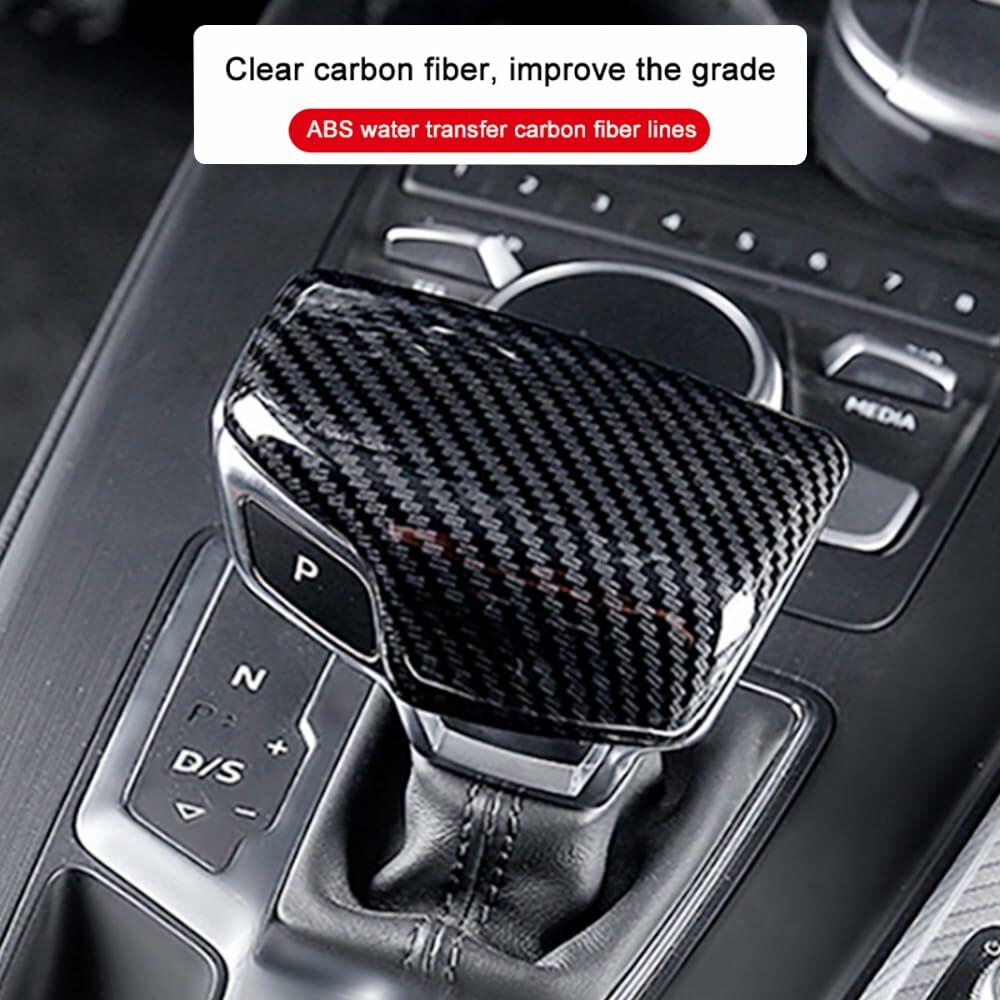 GIPFIRE Carbon Fiber Shift Handle Covers For Audi A6 S6 RS6 A7 RS7 Q7 A8 S8 Q8